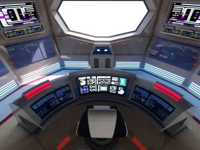 Sci-Fi Futuristic Interior 3D model