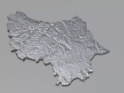 Luxembourg Terrain Country 3D model