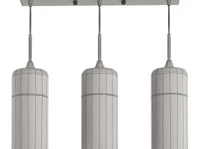 NORD-COLOR-TRIO three colorful pendant lights hanging from ce... 3D model
