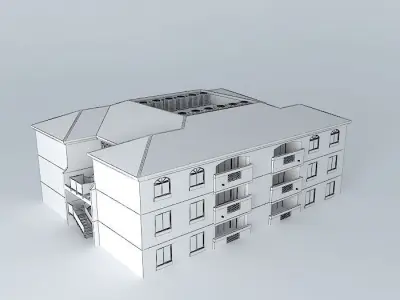 Apartment Building Free 3D model