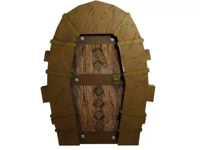 Door stylized Low-poly 3D model