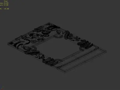 the main city - the city gate - ground relief 02 3D model