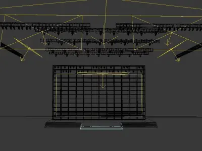 Stage party concert fashion catwalk T station  19 3D model