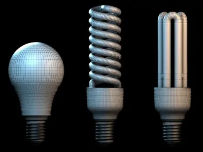 Energy Saving Lamp 3D model purchase