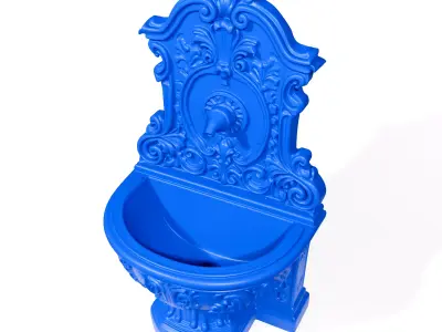Classic wall fountain 3D print model