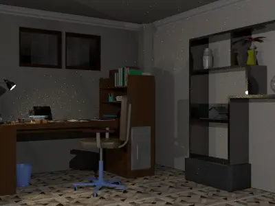 Room and room objects 3D model