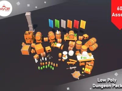 Low Poly Dungeon Pack - PolyCliff Studio Low-poly 3D model