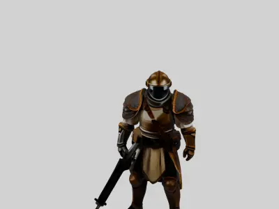 Futuristic Soldier Low-poly 3D model purchase