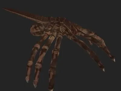 Alien Face Hugger Rigged Low-poly 3D model