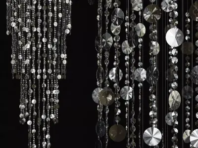 Chiaro bead chandelier 3D model