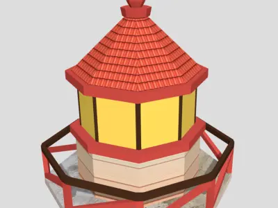 Lighthouse - Low-poly PBR Model Low-poly 3D model