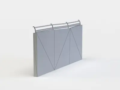 Wall fragment Low-poly 3D model