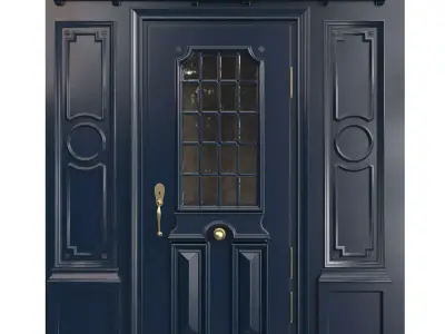 Entrance classic door 84 3D model