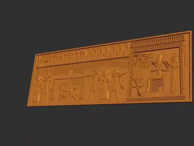 Judgement of Dead Osiris Egyptian 3D Printable Model CNC 3D print model