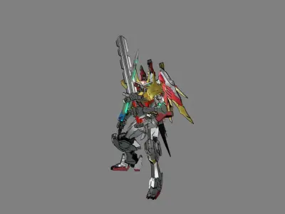 Attacker Gundam 22 A 3D model