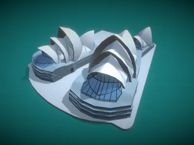 Sydney Opera House Low-poly 3D model