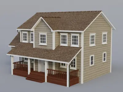 Low Poly house 5 Low-poly 3D model