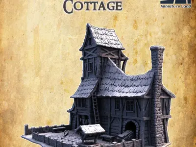 Farmer Cottage Tabletop Terrain 28MM  3D print model