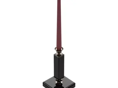 Candlestick I candle holder with candle 3D model