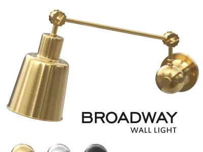 Broadway Wall Light Low-poly 3D model