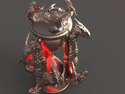 Dark Dragon hourglass collection 1 3D model