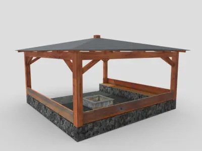 Gazebo Free low-poly 3D model