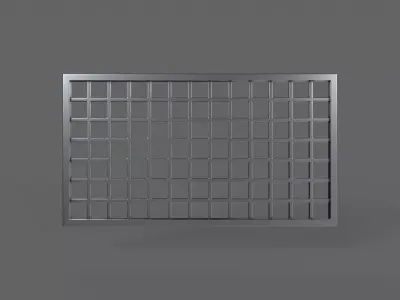 PBR Prison Window 4 Low-poly 3D model
