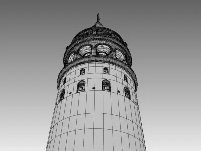 3D Galata Tower 3D model