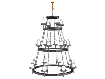chandelier 07 3D model purchase