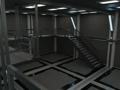 Sci Fi Cargo Bay Kit 1 3D model