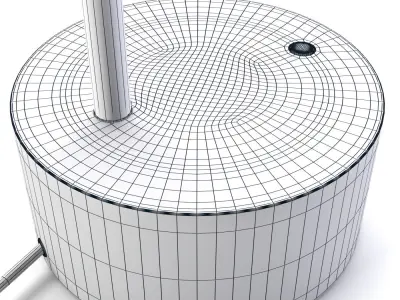 Reel floor lamp 3D model