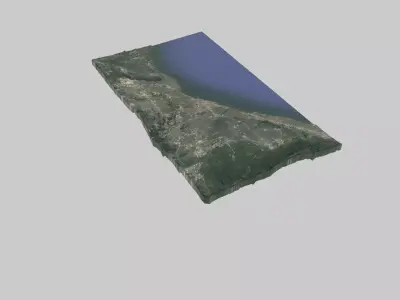 Cleveland City Low-poly 3D model