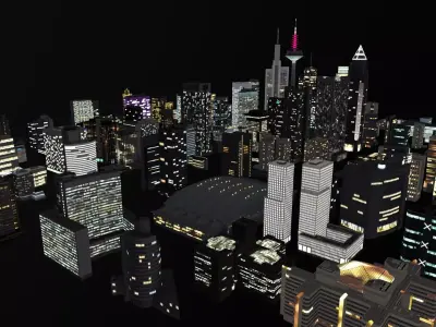 City Buildings Pack Vol2 101-200 With LODs Low-poly 3D model