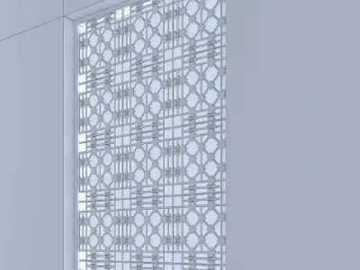 3d screen window with pattern Low-poly 3D model