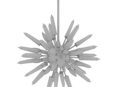 Rock crystal chandelier 3D model