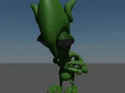 alien dance Low-poly 3D model