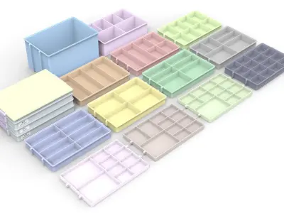 Tiered Storage Box 3D print model