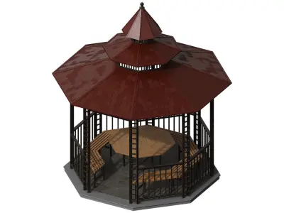 8 Corner Gazebo 3D model