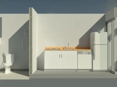 Simple room by REVIT 25R02 3D model