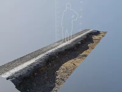 Roadedge photoscanned 3D model