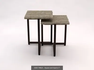 SIDE TABLE---Collection Bx10 3D Model Pack
