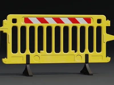 Plastic Barricade PBR Game-Ready Low-poly 3D model buy