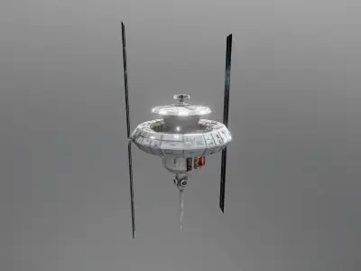 Earth Orbital 1 Remastered Low-poly 3D model