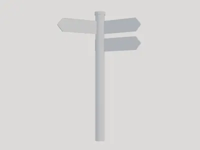 Basic Wayfinding Sign Board - Geometry Only No Textures 3D model