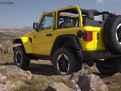 Jeep Wrangler 4x4 Trail SUV Yellow Rigged 