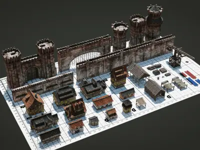 Medievel Fantasy Kit 3D model