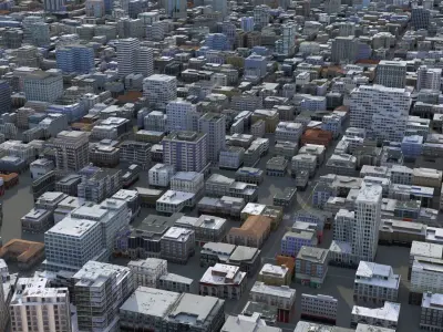 City 85 Low-poly 3D model