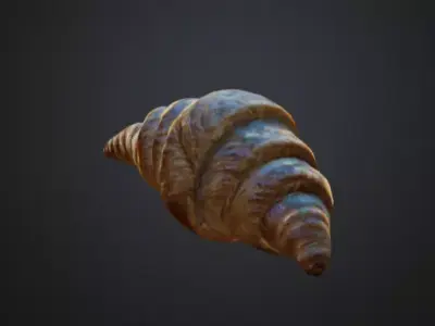 3D Realistic Croissant  3D model
