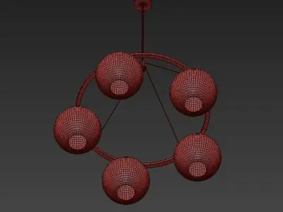 Solitaire Modern Chandelier by Niche 3D model
