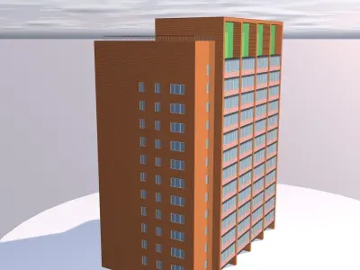 Multi stored building 3D model